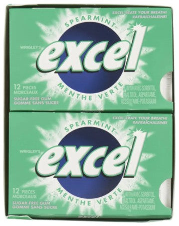 EXCEL GUM SPEARMINT (18X12UN) 216 per case