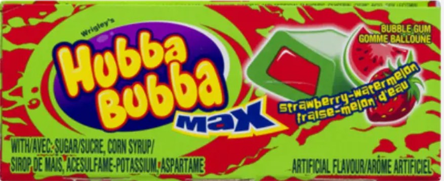 HUBBA BUBBA GUM MAX STRAWBERRY/WATERMELON (12X18X5UN) 216 per case