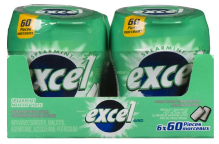 EXCEL GUM SPEARMINT (4X6X1UN) 24 per case