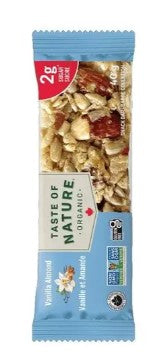 Taste of Nature Organic Vanilla Almond Fruit and Nut Snack Bar, 40 Gram 30 per case