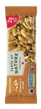 Taste of Nature Organic Peanut Caramel Fruit and Nut Snack Bar, 40 Gram 30 per case