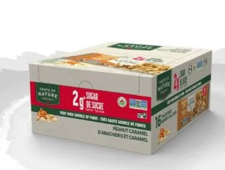 Taste of Nature Organic Peanut Caramel Fruit and Nut Snack Bar, 40 Gram 30 per case