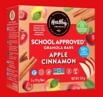 Healthy Crunch School Approved Apple Cinnamon Granola Bar, 24 Grams 96 per case