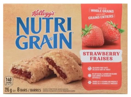 NUTRI-GRAIN BAR CEREAL STRAWBERRY (12X295GR) 12 per case