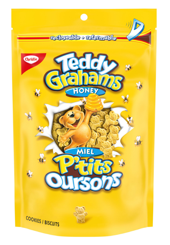 Christie Brand Teddy Grahams Honey Cookies 200g Kids Snack Biscuit Honey Flavor Pantry Prepared in Canada