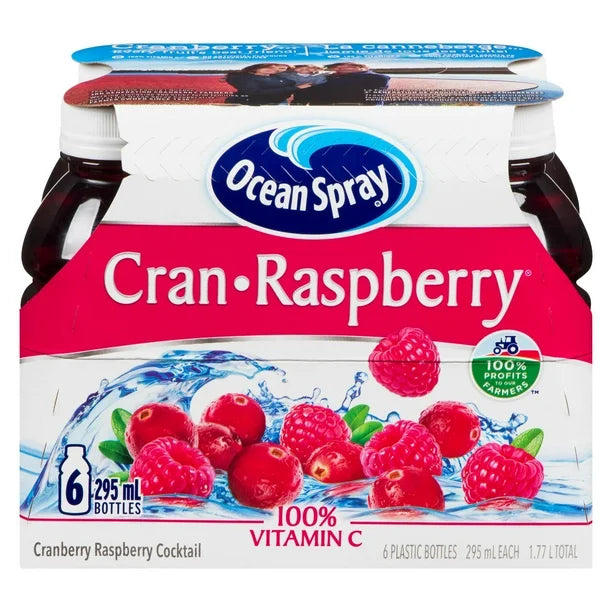Ocean Spray® Cran Raspberry Cocktail, 6 x 295 mL