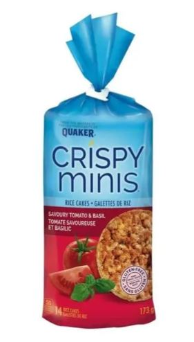 QUAKER RICE CAKE TOMATO BASIL (12X173GR) 12 per case