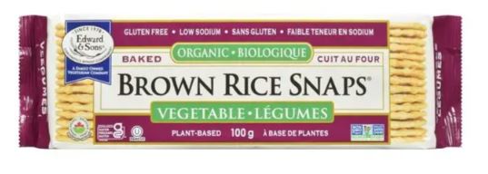 Edward & Sons Brown Rice Snaps Vegetable 12 per case