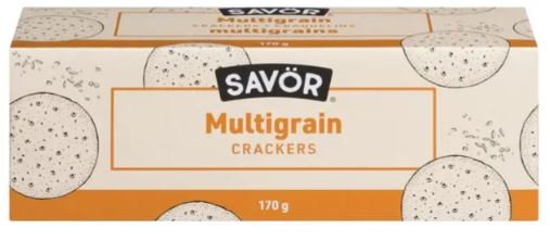 Savor Multigrain Crackers, 170 Gram 12 per case