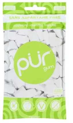 Pur Coolmint Gum, 77 Gram 12 per case