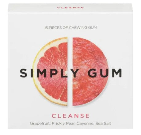 Simply Gum Natural Cleanse Chewing Gum, 15 count 12 per case