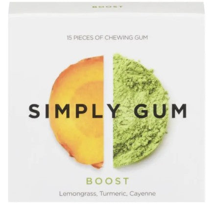 Simply Gum Natural Boost Chewing Gum, 15 count 12 per case