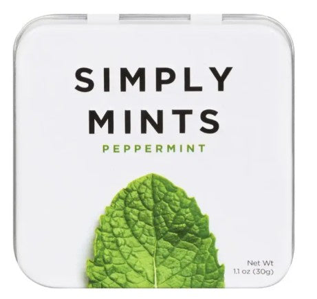 Simply Gum Natural Peppermint Chewing Gum, 30 Gram 6 per case