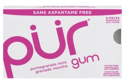 Pur Pomegranate Mint Gum, 17.5 Gram 12 per case