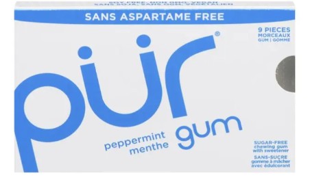 Pur Peppermint Gum, 17.5 Gram 12 per case