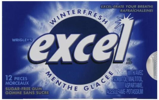 EXCEL GUM WINTERFRESH DARK BLUE (18X12UN) 216 per case