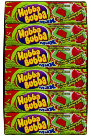 HUBBA BUBBA GUM MAX STRAWBERRY/WATERMELON (12X18X5UN) 216 per case