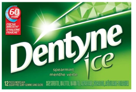 DENTYNE ICE GUM SPEARMINT (18X12UN) 18 per case