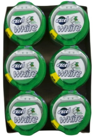 EXCEL WHITE GUM SPEARMINT BOTTLE (4X6X1UN) 24 per case