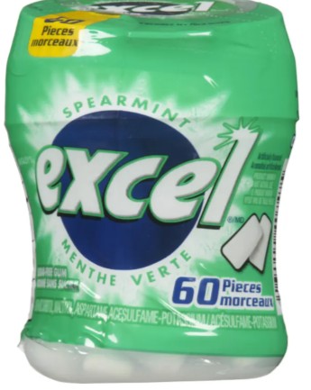 EXCEL GUM SPEARMINT (4X6X1UN) 24 per case