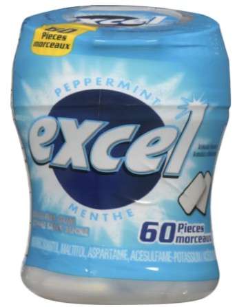 EXCEL GUM MINT BOTTLE (4X6X1UN) 24 per case