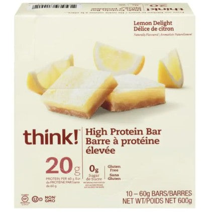 think! Lemon Delight High Protein Bar, 60 Gram 10 per case