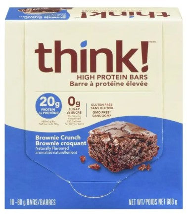 think! Brownie Crunch High Protein Bar, 60 Gram 10 per case