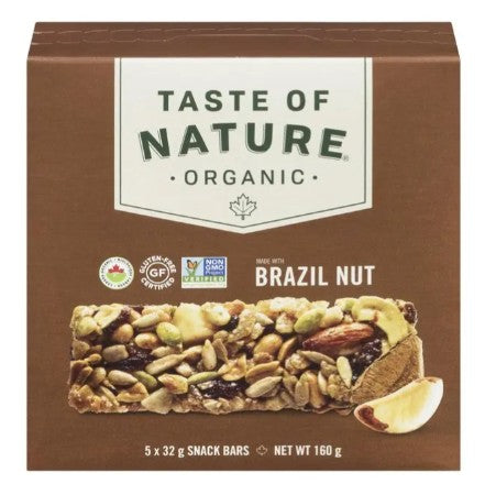 Taste of Nature Organic Brazil Nut Snack Bar, 32 Gram 30 per case