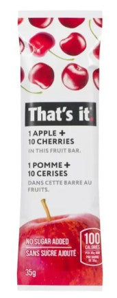 That's It. 1 Apple 10 Cherry Fruit Bar, 35 Gram 12 per case