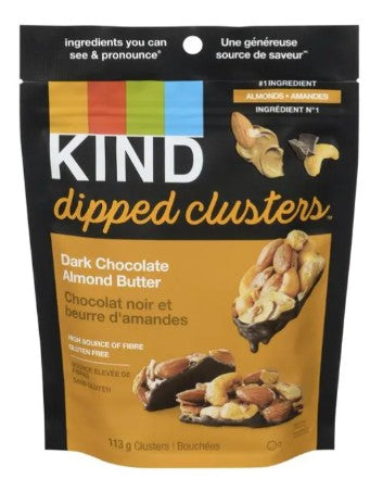 KIND Dark Chocolate Almond Butter Dipped Clusters, 113 Grams 8 per case