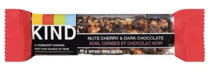 KIND Dark Chocolate Cherry Cashew Bar, 40 Grams 12 per case