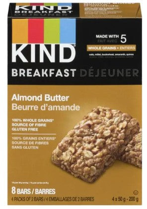 KIND Almond Butter Breakfast 50 Grams Protein Bar, 4 count 5 per case