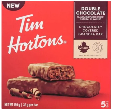 TIM HORTONS BAR GRANOLA DOUBLE CHOCOLATE (12X160GR) 12 per case