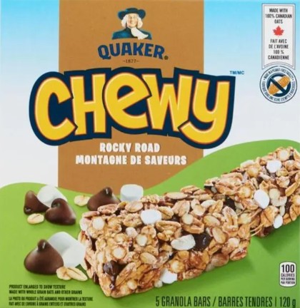 QUAKER BAR CHEWY ROCKY ROAD (12X120GR) 12 per case