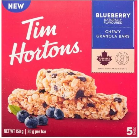 TIM HORTONS BAR GRANOLA BLUEBERRIE (12X150GR) 12 per case