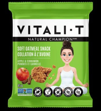 VITALI-T NAT SNACK OAT APPLE CINNAMON (12X85GR) 12 per case