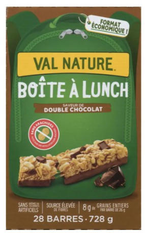 VAL NATURE BAR GRANOLA DOUBLE CHOCOLATE LUNCH BOX (8X728GR) 8 per case