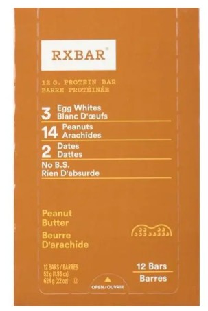 RXBAR BAR PROTEIN PEANUT BUTTER (6X12X52GR) 72 per case