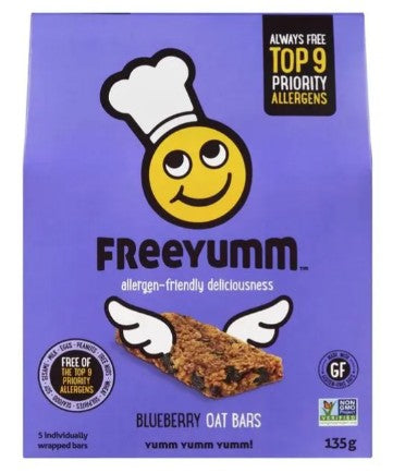 FreeYumm Blueberry Oat Bars (FreeYumm) 6 per case