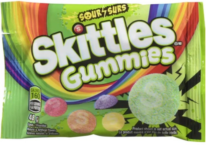 Skittles SK GMS SOUR SINGLE 48G 18CT 8CS AF (Skittles Confectionary) 144 Per Case