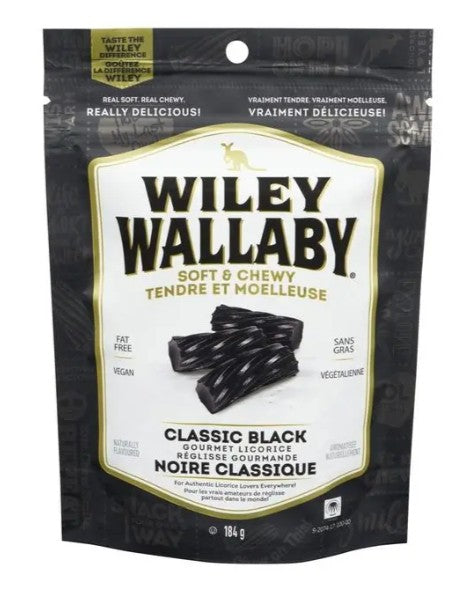 Wiley Wallaby Australian Licorice Black (WW Licorice Black) 12 Per Case