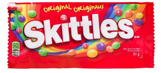 SKITTLES CANDY FRUIT BAG (4X36X61GR) 144 Per Case