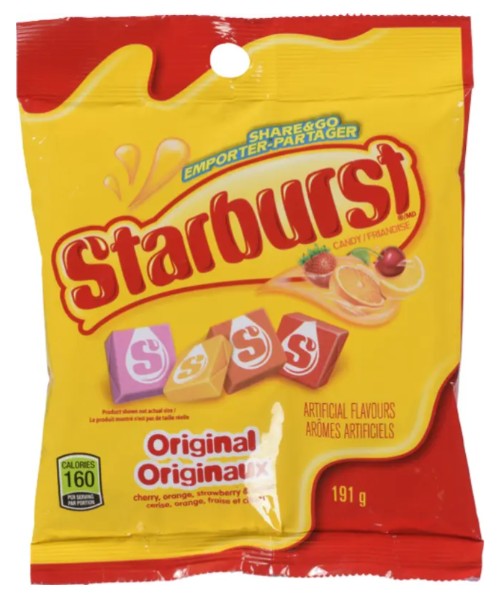 STARBURST CANDY FRUIT ORIGINAL CELLO (12X191GR) 12 Per Case