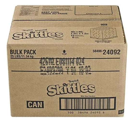 SKITTLES TANGY TROPICAL 11.34kgs (25LBS) (SKITTLES) 1 Per Case