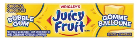 JUICY FRUIT GUM ORIGINAL (12X18X1UN) 216 per case
