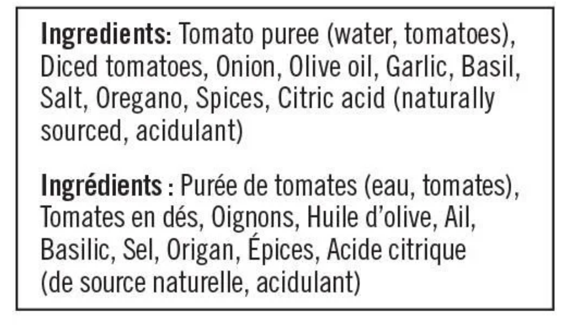 Canada Red Brand Tomato Basil Pasta Sauce, Canadian Pasta Sauce (640ml) Made in Canada Glass Jar Spaghetti Pantry