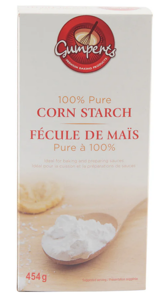 Gumpert's Canadian Brand 100% Pure Corn Starch, 454-g Box Packaging Baking Cooking Sauce Thickener Pantry Canadian