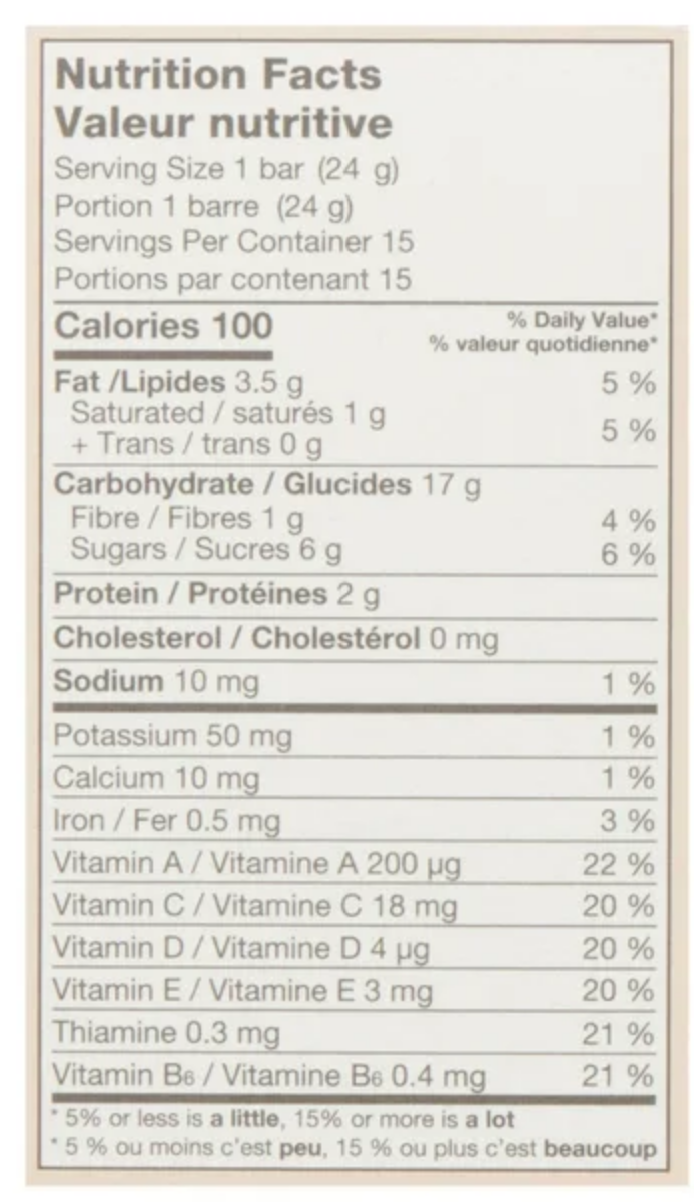 Made Good Brand Chocolate Chip Granola Bars 360g Made in Canada Travel Food Snack Kids Safe Pantry