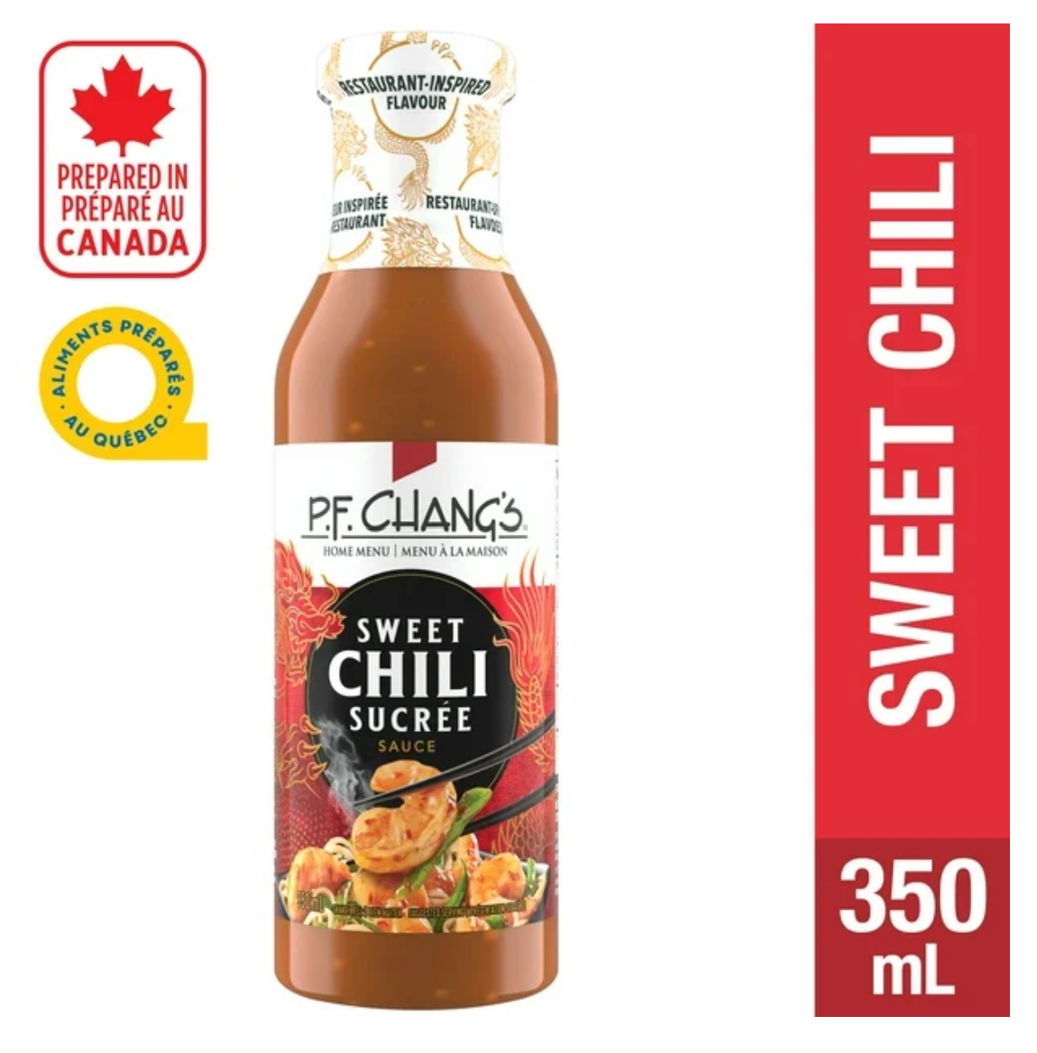 P.F. Chang's Home Menu Sweet Chili Sauce, 350 mL, Enjoy our proudly prepared in Canada sweet chili sauce with chicken, pork, seafood and tofu