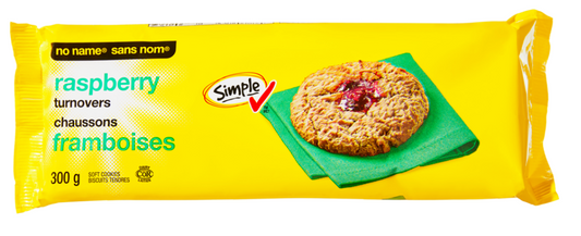 No Name Prepared in Canada Brand Raspberry Turnover Soft Fruit Filled Cookie Snack 300g Pantry Tea Biscuit